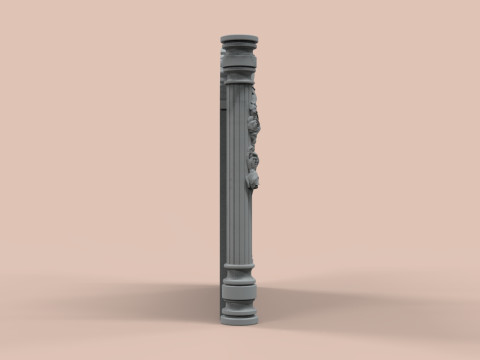 Memorial tombstone with roses 3D 打印模型