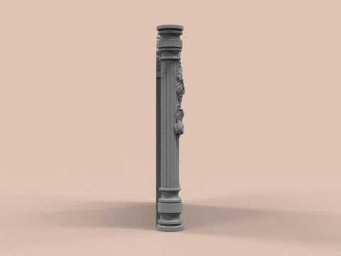 Memorial tombstone with roses 3D Print Model