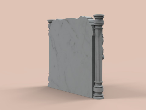 Memorial tombstone with roses 3D 打印模型