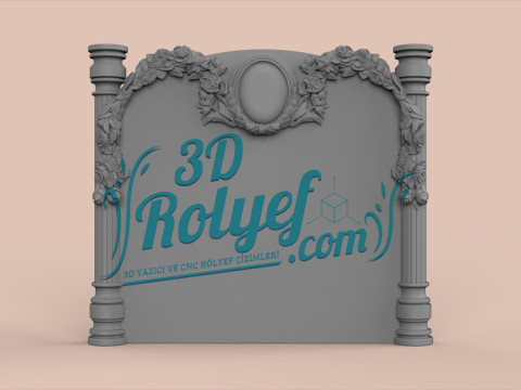Memorial tombstone with roses 3D 打印模型