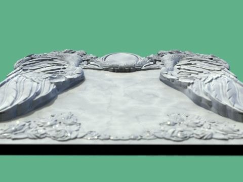 Memorial tombstone with wings 3D Принт Модель