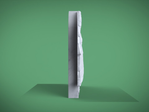 Memorial tombstone with wings 3D 打印模型