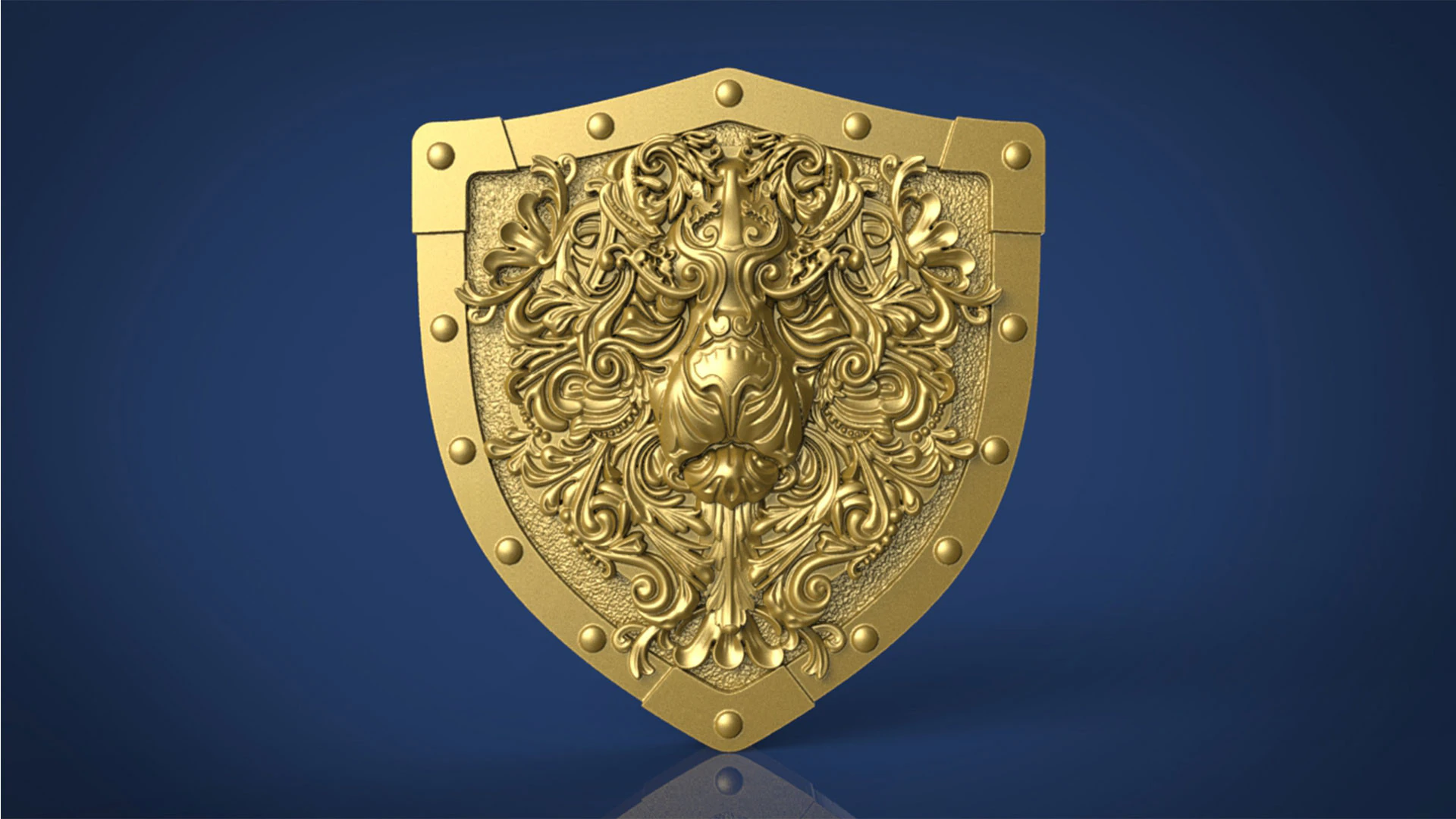 Lion Head 3D Print Model .c4d .max .obj .3ds .fbx .stl .blend 