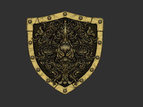 Lion Head 3D Print Model