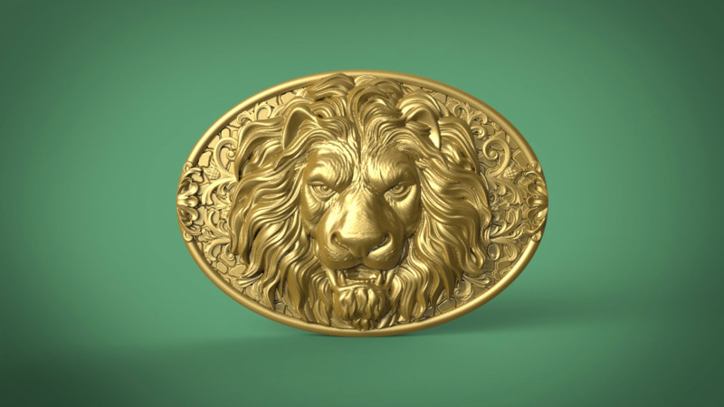 Lion Head 3Dプリントモデル .c4d .max .obj .3ds .fbx .stl .blend 