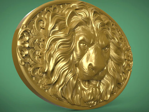 Lion Head 3D Print Model