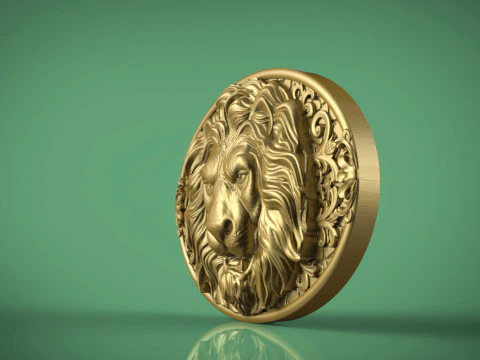 Lion Head 3D Print Model