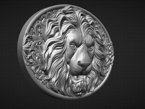 Lion Head 3D Print Model