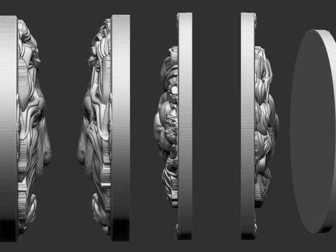 Lion Head 3D Print Model