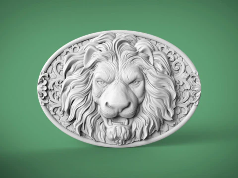 Lion Head 3D Print Model