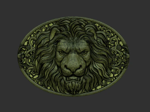 Lion Head 3D Print Model