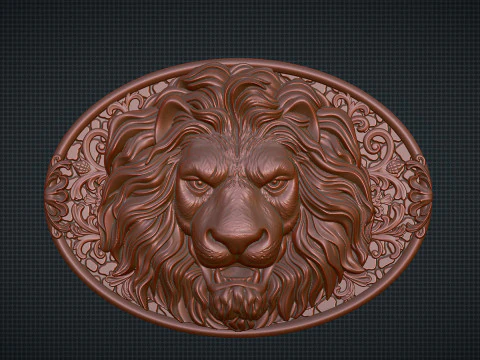 Lion Head 3D Print Model