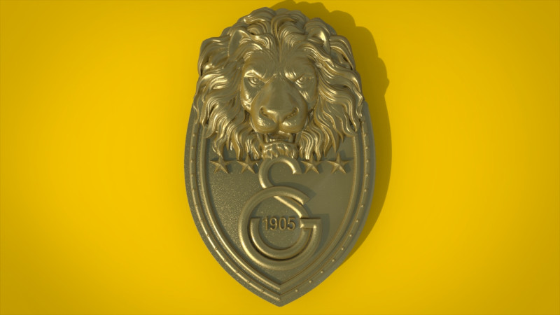 Galatasaray Football Club Logo 3D प्रिंट मॉडल .c4d .max .obj .3ds .fbx .stl .blend