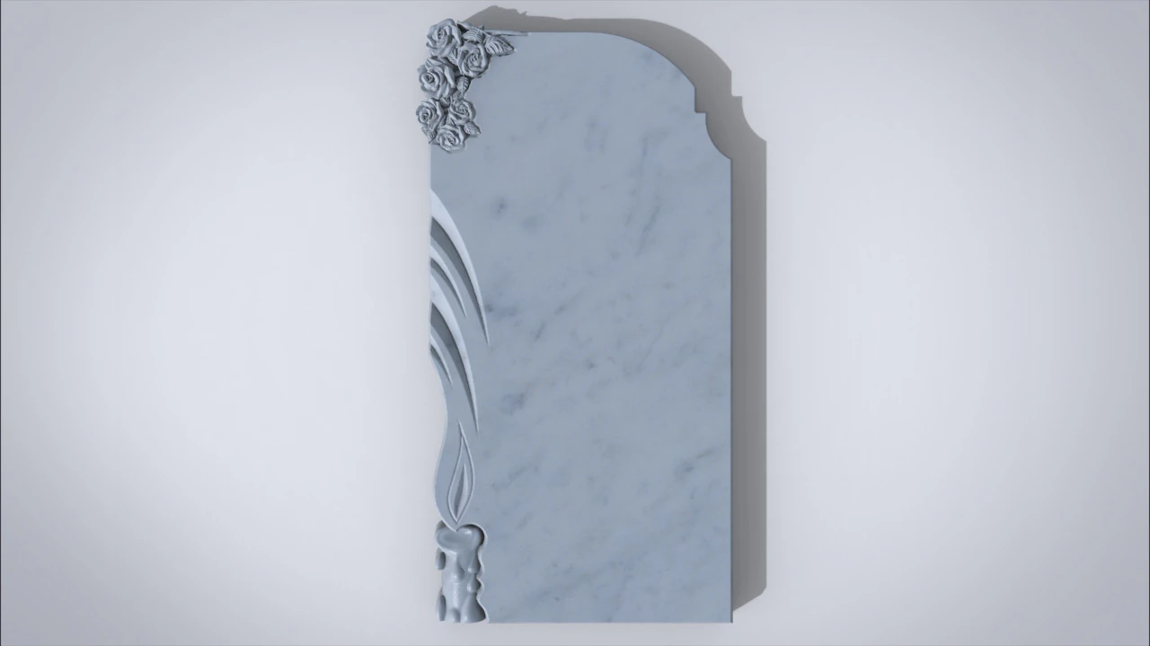 Herdenkingsgrafsteen 3D printmodel .c4d .max .obj .3ds .fbx .stl .blend 