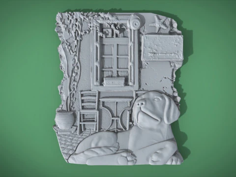 Im&atilde; de geladeira de lembran&ccedil;a de cachorro Modelo de Impressão 3D