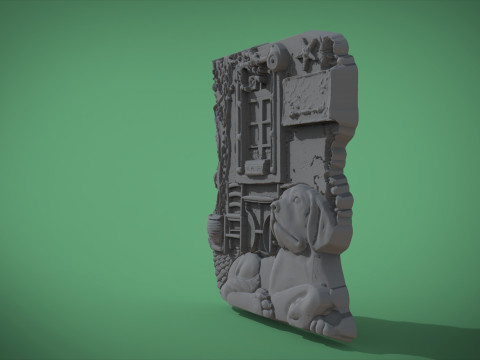 Dog Souvenir Fridge Magnet 3D Print Model