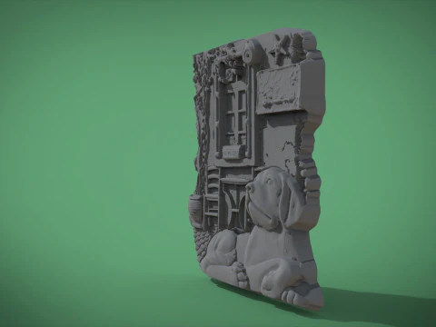 Im&atilde; de geladeira de lembran&ccedil;a de cachorro Modelo de Impressão 3D