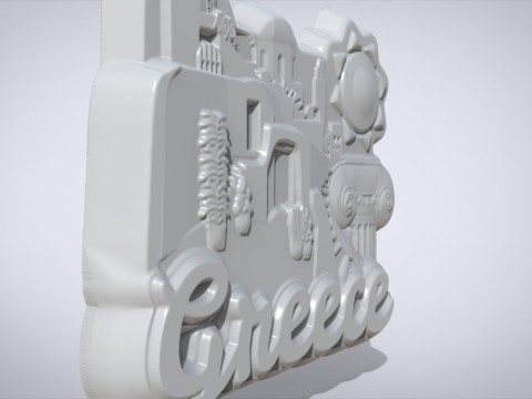 Greek Souvenir Fridge Magnet Modelo de impresión 3D