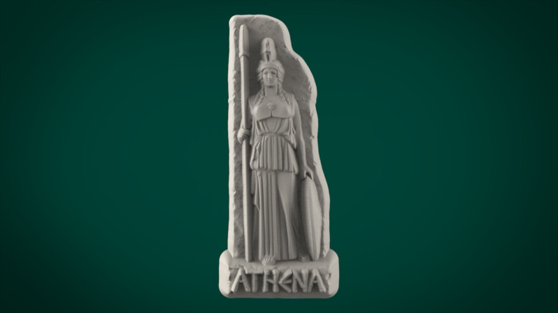 Athena bas relief Model do druku 3D .c4d .max .obj .3ds .fbx .stl .blend