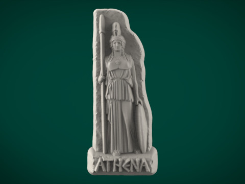 Athena bas relief 3D Druckmodell