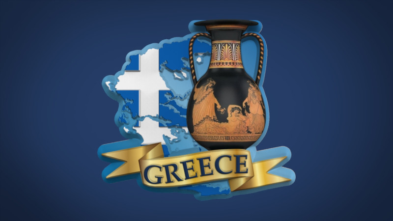 Greece Souvenir 3D Print Model .c4d .max .obj .3ds .fbx .stl .blend