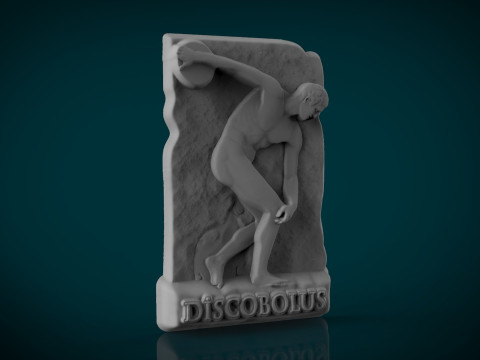 Discobolus of myron bas relief 3Dプリントモデル