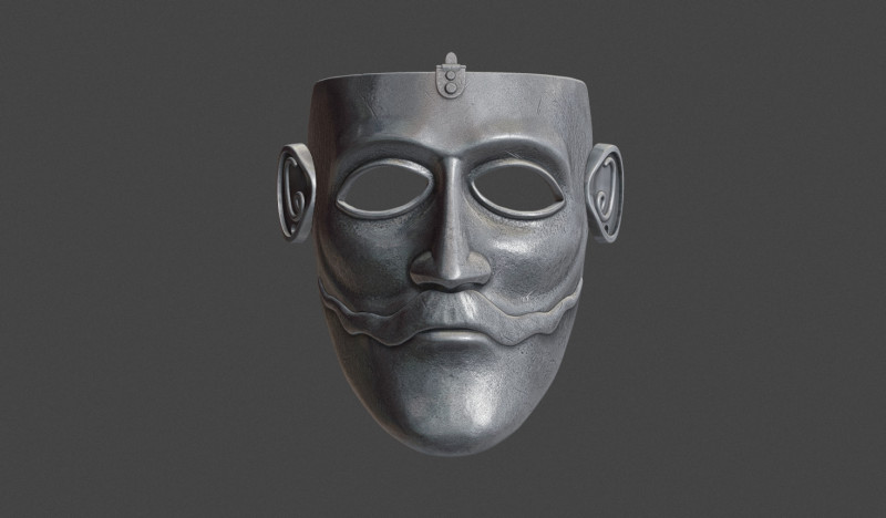 The Mask of a Kipchak Warrior 3D 프린트 모델 .c4d .max .obj .3ds .fbx .stl .blend