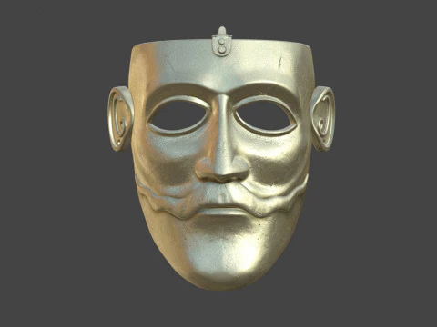The Mask of a Kipchak Warrior 3D Print Model