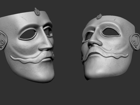 The Mask of a Kipchak Warrior 3D Print Model