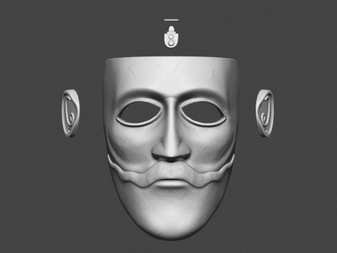 The Mask of a Kipchak Warrior 3D 프린트 모델