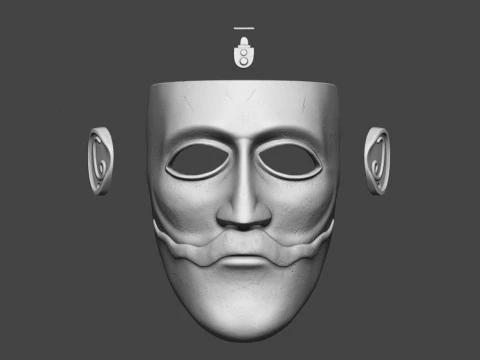 The Mask of a Kipchak Warrior 3D Print Model