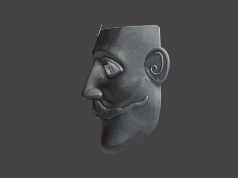 The Mask of a Kipchak Warrior 3D Print Model