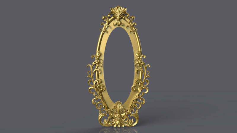 Classic Mirror Frame 3D Druckmodell .c4d .max .obj .3ds .fbx .stl .blend