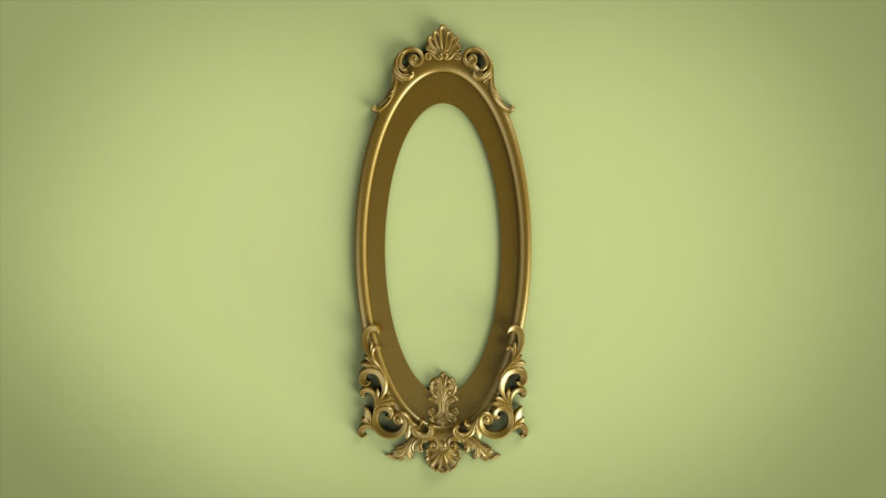 Classic Mirror Frame Modelo de impresión 3D .c4d .max .obj .3ds .fbx .stl .blend