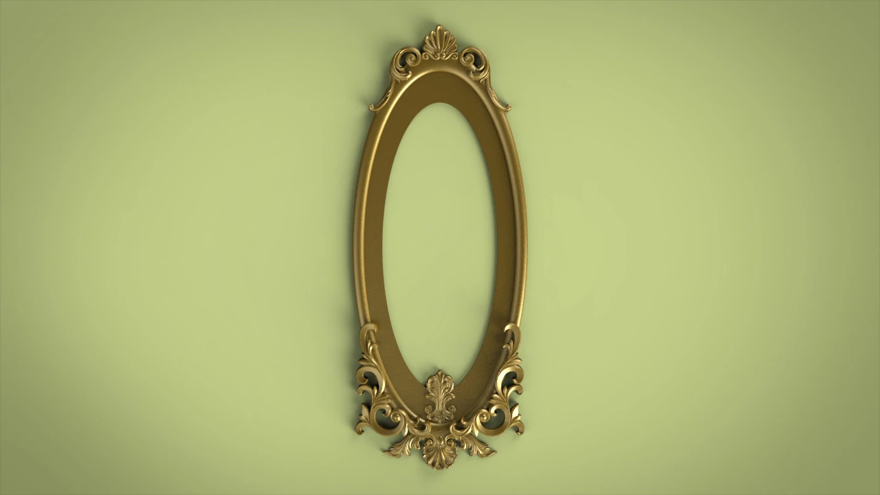 Classic Mirror Frame 3D Print Model .c4d .max .obj .3ds .fbx .stl .blend 
