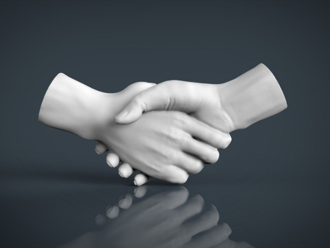 Shake hands 3D 3D printmodel
