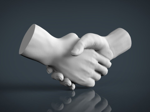 Shake hands 3D 3D Принт Модель