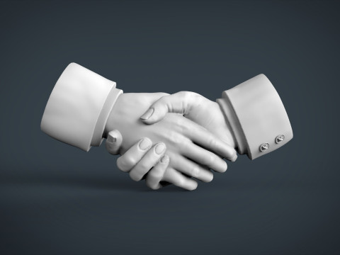 Shake hands 3D printmodel