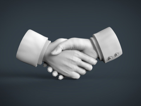 Shake hands 3D Print Model