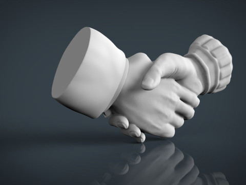 Shake hands 3D 프린트 모델