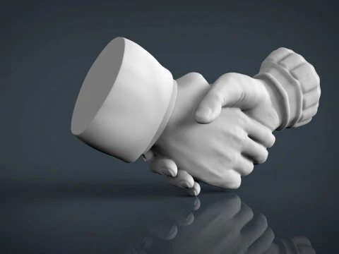 Shake hands 3D Print Model