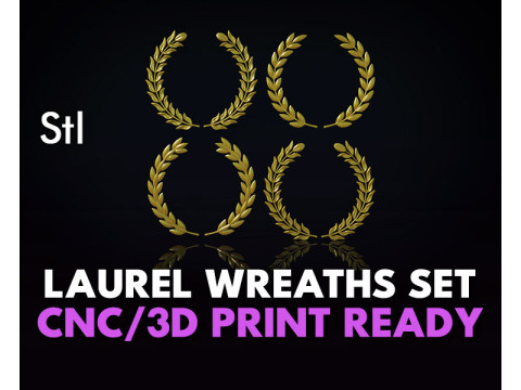 Laurel wreaths set Modelo de impresión 3D
