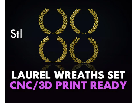 Laurel wreaths set 3D Print Model