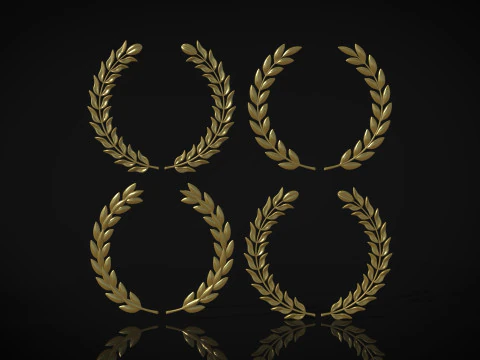 Laurel wreaths set 3D Print Model