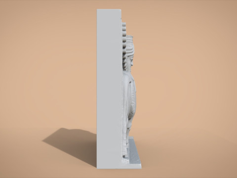 Assyrian Human headed winged bull 3D Print Model
