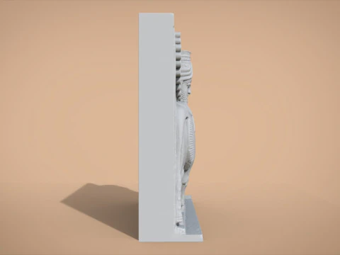 Assyrian Human headed winged bull 3D Print Model