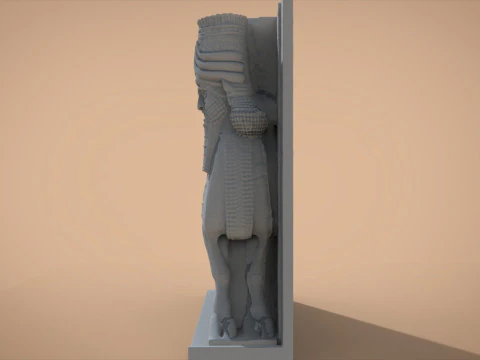 Assyrian Human headed winged bull 3D Print Model