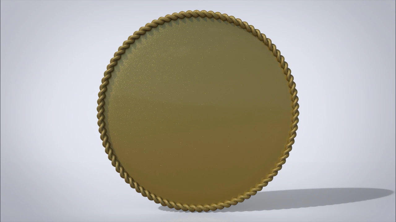 Rope mirror frame 3D Print Model .c4d .max .obj .3ds .fbx .stl .blend 