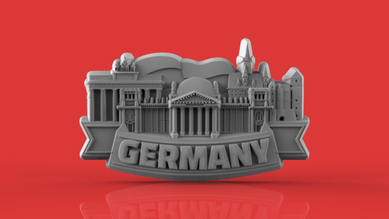 Germany souvenir Modelo de impresión 3D .c4d .max .obj .3ds .fbx .stl .blend 