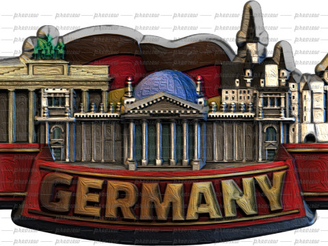 Germany souvenir Modelo de impresión 3D